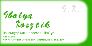 ibolya kosztik business card